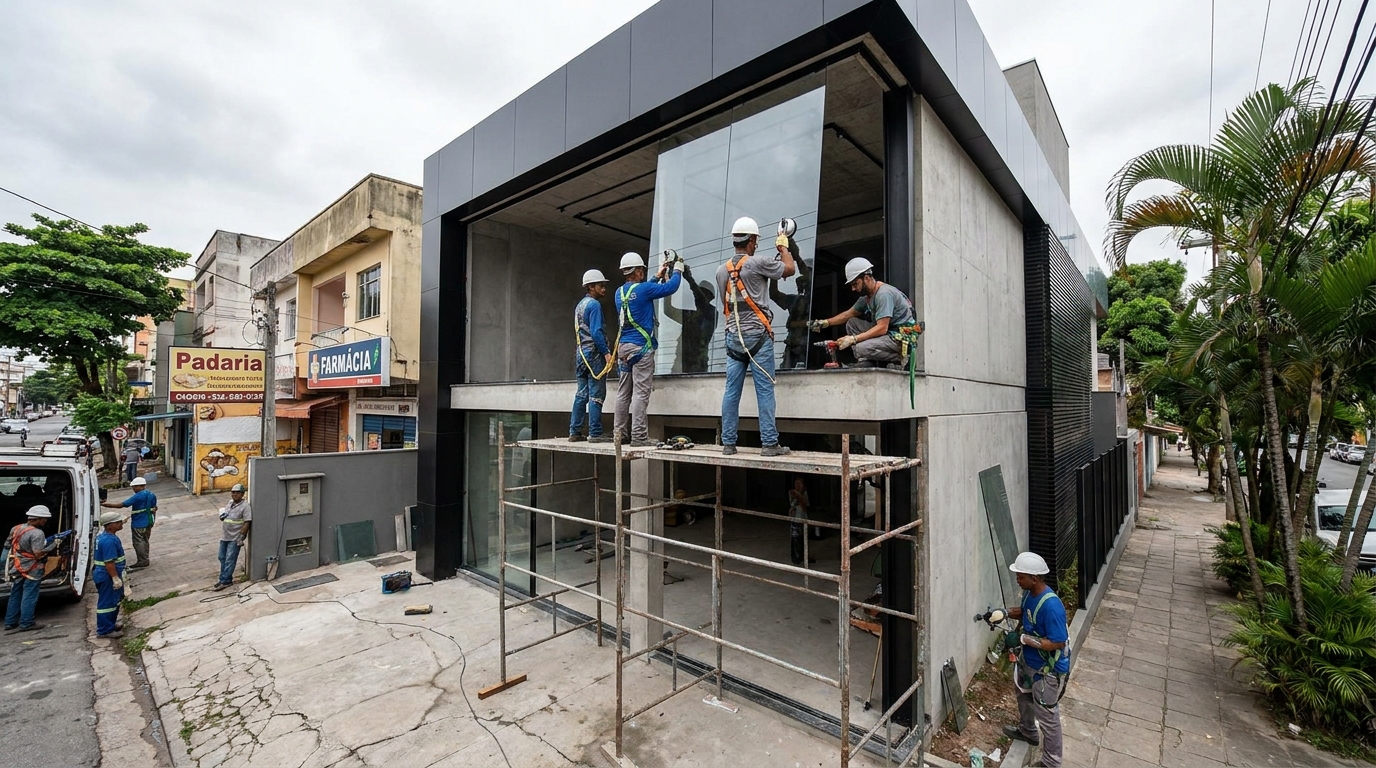Fachadas para Lojas e Empresas na Abadia, Uberaba‑MG