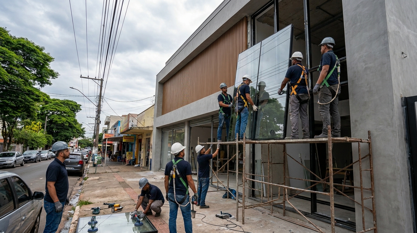 Fachada de Vidro na Abadia, Uberaba‑MG