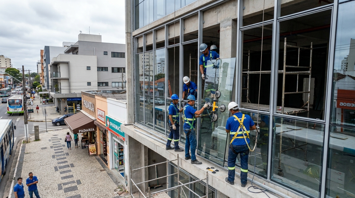 Fachada de Vidro na Abadia, Uberaba‑MG